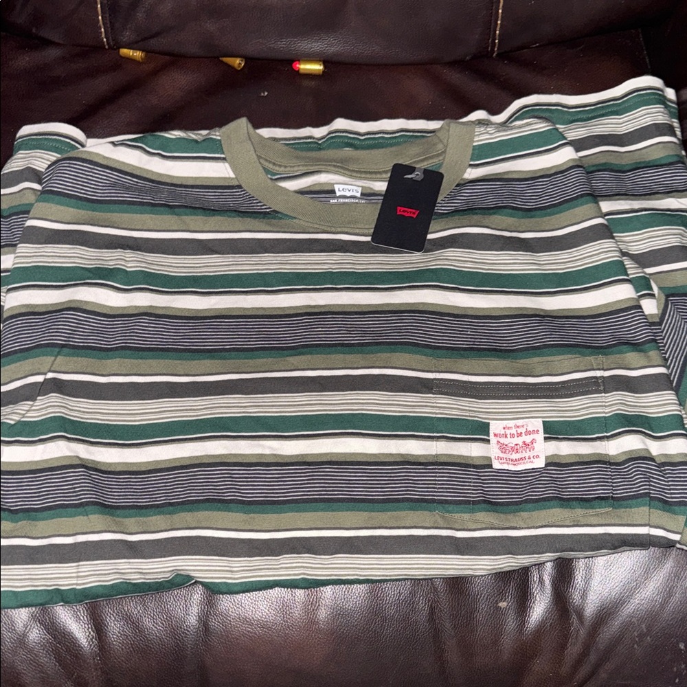 Levi's Men's Multi-Striped Long Sleeve Tee